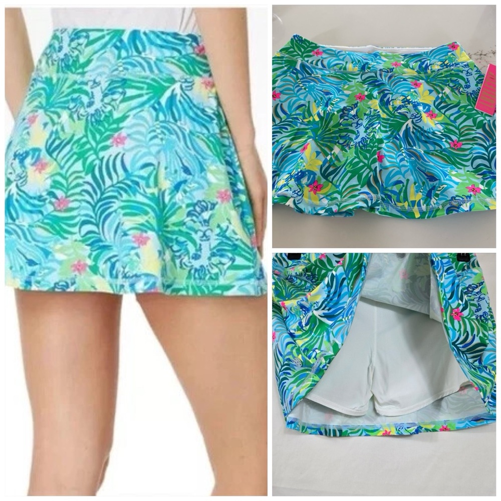 NWT Lilly Pulitzer Aila Skort Multi Via Parigi UPF50 Luxletic Size M